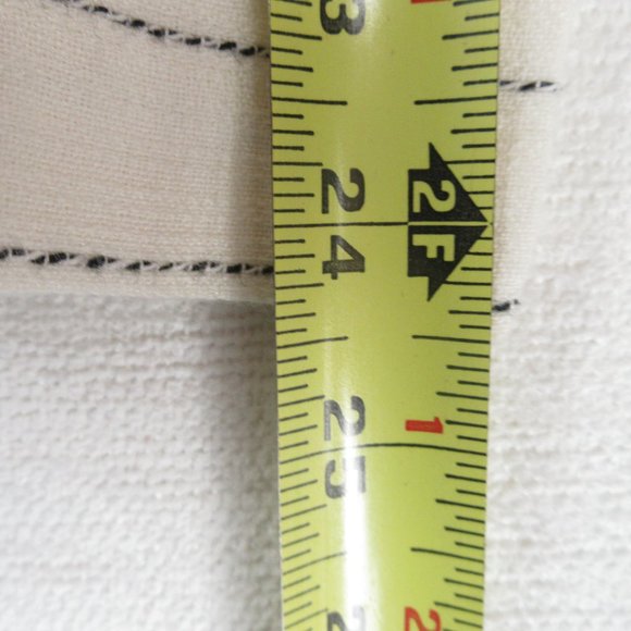 Eileen Fisher Stripe Bateau Neck Top In Ecru Size M R18SVQ - Picture 7 of 9